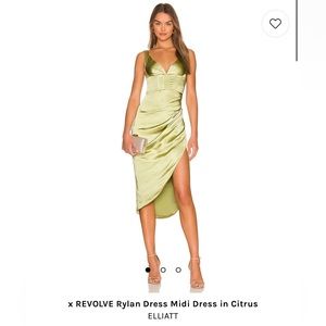 x REVOLVE Rylan Dress ELLIAT Midi Dress in Citrus size Small